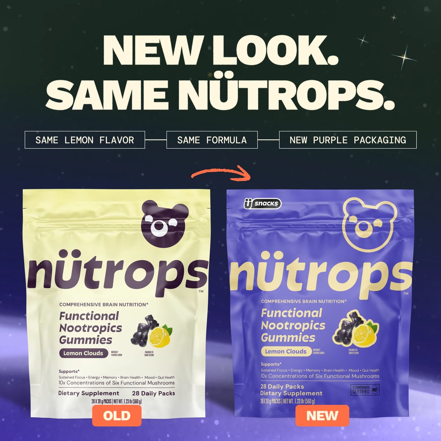Grüns Nutrops Lions Mane Mushroom Gummies for Adults